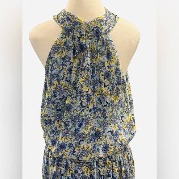NWT Ramy Brook Kent Daisy Printed Midi Dress In Blue Size Medium - Picture 7 of 12